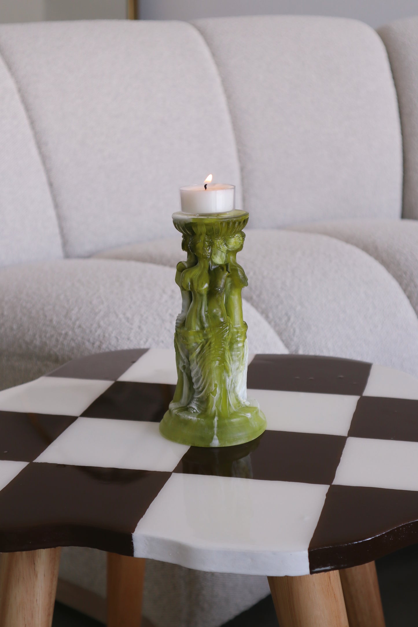 “grounded” checkered table