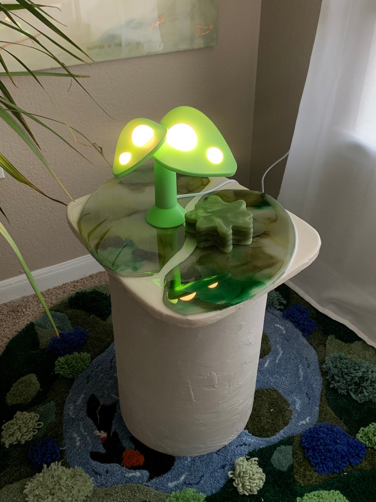 “botanical reflections” side table