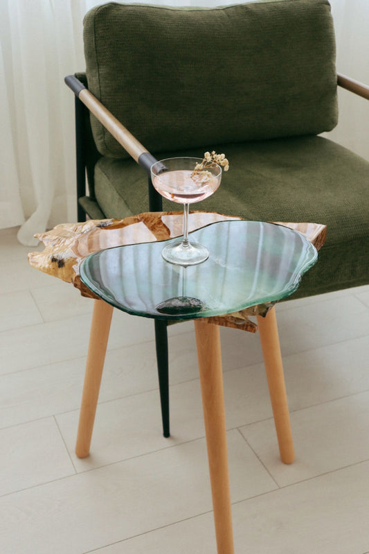 Drift: Layered Live Edge Side Table