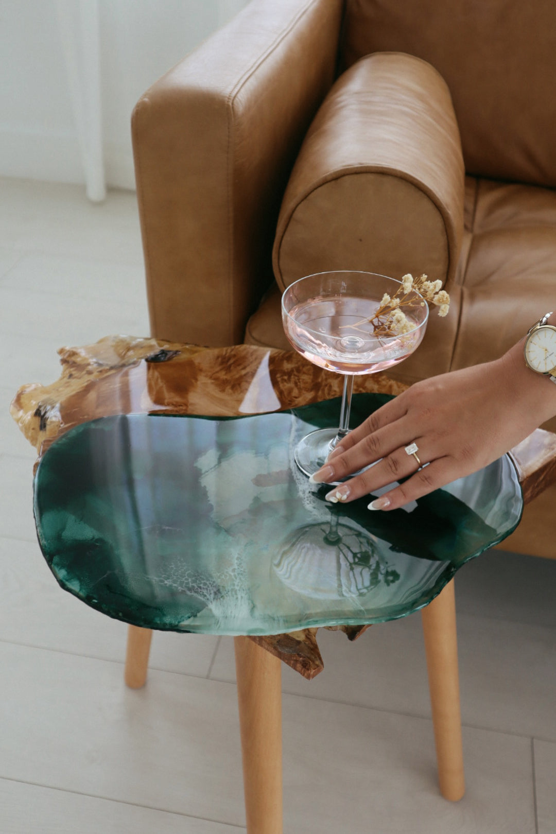 Drift: Layered Live Edge Side Table