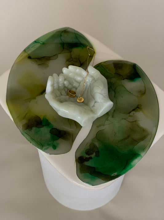 “botanical reflections” side table