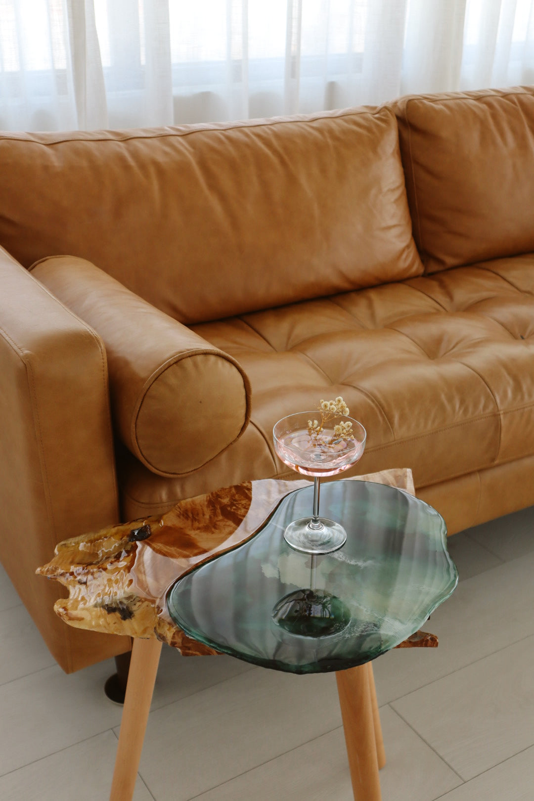 Drift: Layered Live Edge Side Table