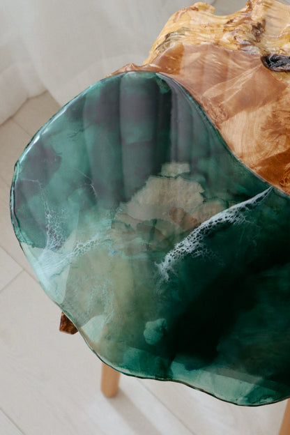 Drift: Layered Live Edge Side Table