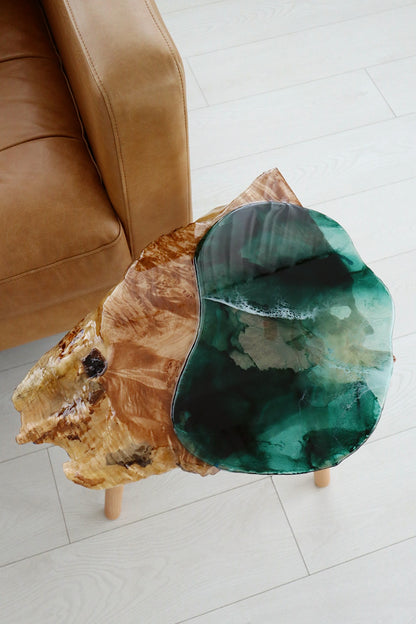 Drift: Layered Live Edge Side Table