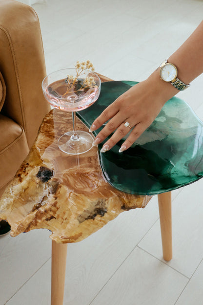 Drift: Layered Live Edge Side Table