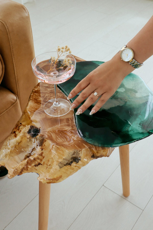 Drift: Layered Live Edge Side Table