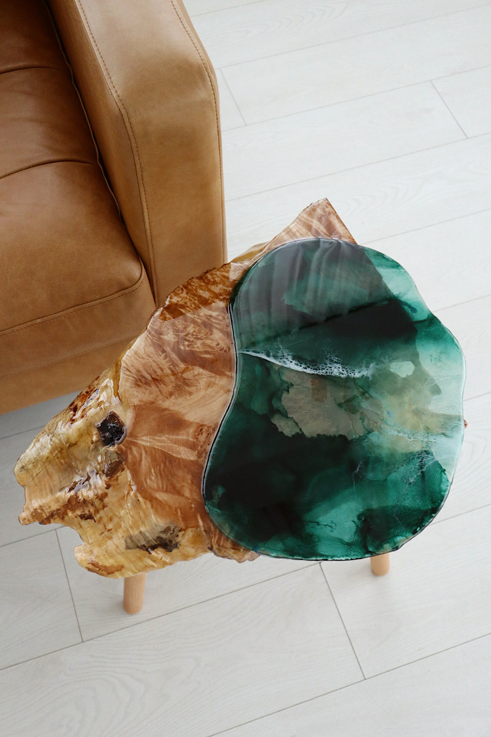 Drift: Layered Live Edge Side Table